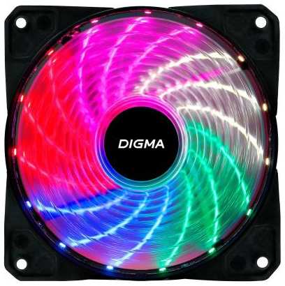 Вентилятор Digma DFAN-FRGB2 120x120x25mm 3-pin 4-pin (Molex)23dB 115gr LED Ret 2034033282