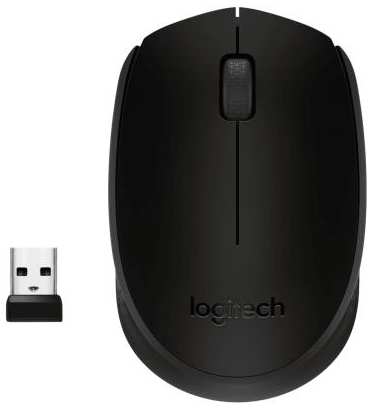 Мышь беспроводная Logitech M171 Black (черная, оптическая, 1000dpi, 2.4 GHz/USB-ресивер) (арт. 910-004643, M/N: M-R0060 / C-U0010) 2034036789
