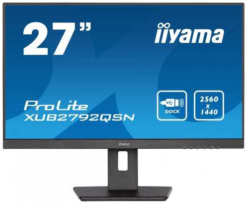 Монитор Iiyama 27 ProLite XUB2792QSN-B5 черный IPS LED 4ms 16:9 HDMI M/M матовая HAS Piv 350cd 178гр/178гр 2560x1440 75Hz DP WQ USB 6.8кг 2034037941