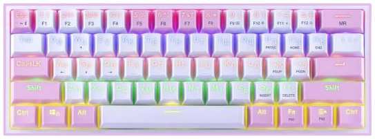 Клавиатура проводная Defender FIZZ USB белый розовый 2034038077
