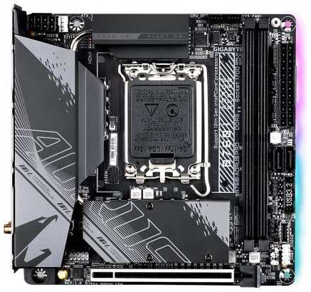 Материнская плата Gigabyte B760I AORUS PRO Soc-1700 Intel B760 2xDDR5 mini-ITX AC`97 8ch(7.1) 2.5Gg RAID+HDMI+DP 2034039224