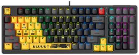 Клавиатура A4Tech Bloody S98 механическая желтый/серый USB for gamer LED (SPORTS LIME) 2034039243