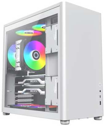 Компьютерный корпус, без блока питания ATX/ Gamemax Spark Pro Full White ATX case, white, w/o PSU, w/1xUSB3.0+1xType-C, 1xCombo Audio 2034039450