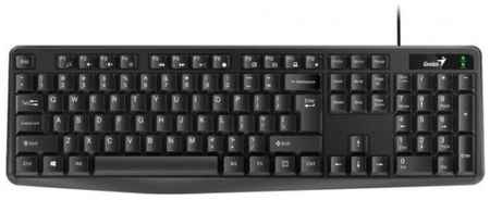 Клавиатура проводная узкая Genius Smart KB-117, USB, 104 клавиши, защита от проливаний, регулировка наклона, размеры: 441.7x137.2x26.9 мм, вес: 488г 2034040295