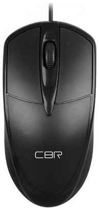 CBR CM 121 Black, Мышь проводная, оптическая, USB, 1000 dpi, 3 кнопки и колесо прокрутки, длина кабеля 2 м, цвет чёрный 2034040734