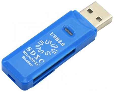 5bites RE2-100BL USB2.0 Устройство ч/з карт памяти / SD / TF / USB PLUG / BLUE 2034041800