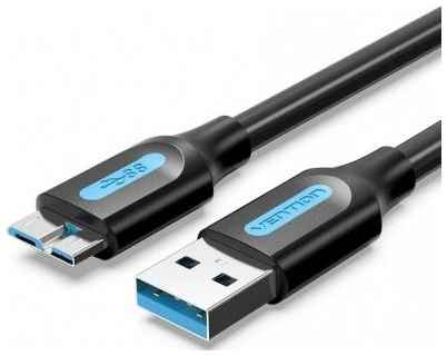 Кабель USB 3.0 miniUSB 0.5м Vention COPBD круглый черный 2034042059