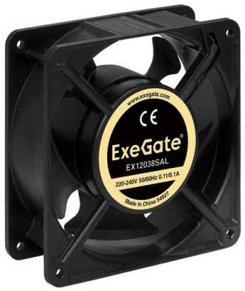 Exegate EX289020RUS Вентилятор 220В ExeGate EX12038SAL (120x120x38 мм, Sleeve bearing (подшипник скольжения), подводящий провод 30 см, 2600RPM, 42dBA) 2034042732