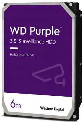 Жесткий диск 3.5 6 Tb 5640 rpm 256 Mb cache Western Digital Purple Surveillance SATA III 6 Gb/s WD63PURZ 2034043293