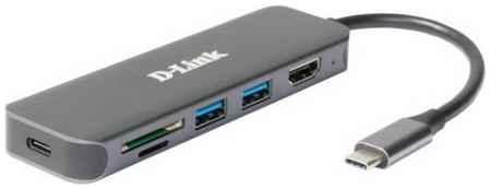 Разветвитель USB 3.0 D-Link DUB-2327 2порт. черный (DUB-2327/A1A) 2034043623