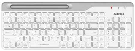 Клавиатура A4Tech Fstyler FBK25 белый/серый USB беспроводная BT/Radio slim Multimedia 2034043645