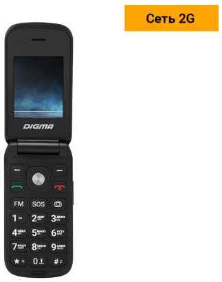 Телефон Digma VOX FS240 черный 2034044635