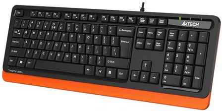 Клавиатура проводная A4TECH Fstyler FKS10 USB черный оранжевый 2034047100