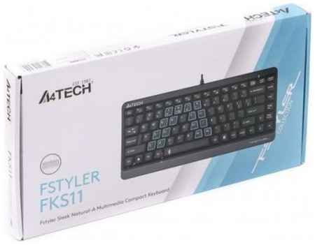 Клавиатура проводная A4TECH FKS11 USB серый черный 2034047105