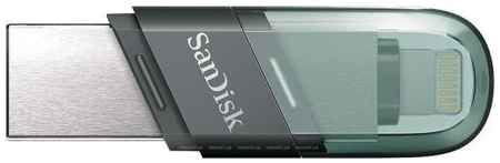 Флешка 128Gb SanDisk SDIX90N-128G-GN6NE Lightning USB 3.1 зеленый серебристый 2034048860