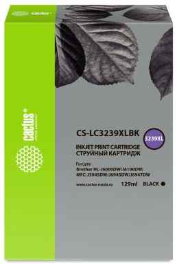 Картридж струйный Cactus CS-LC3239XLBK черный (129мл) для Brother HL-J6000DW/J6100DW 2034049375
