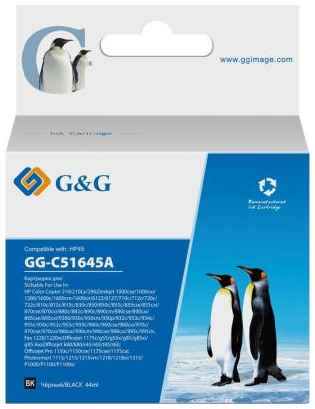 Картридж струйный G&G GG-C51645A черный (44мл) для HP DJ 710c/720c/722c/815c/820cXi/850c/870cXi/880c 2034049398