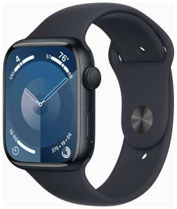 Смарт-часы Apple Watch Series 9 A2980 45мм OLED корп.темная ночь рем.темная ночь разм.брасл.:M/L (MR9A3LL/A) 2034050555
