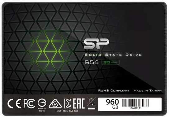 Твердотельный диск 960GB Silicon Power S56, 2.5, SATA III [R/W - 560/530 MB/s] TLC