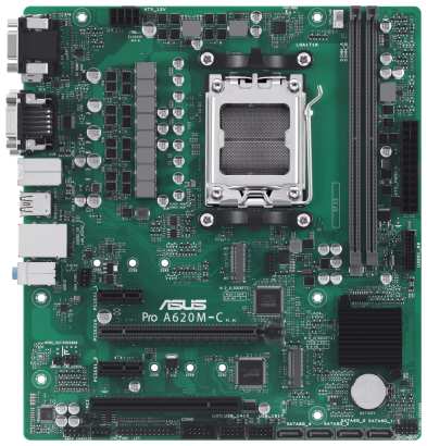 ASUS PRO A620M-C-CSM, Socket AM5, A620, 2*DDR5, DP+DVI-D+VGA+HDMI, 4xSATA3, Audio, Gb LAN, USB 3.2, USB 2.0, COM port, mATX; 90MB1F80-M0EAYC