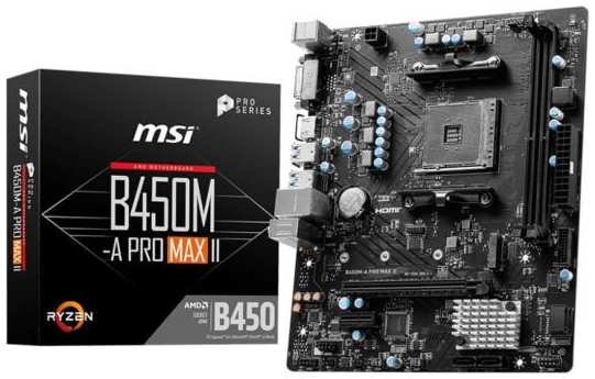 Материнская плата AMD B450 SAM4 MATX B450M-A PRO MAX II MSI 2034056984