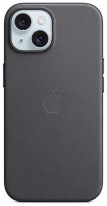 Чехол (клип-кейс) Apple FineWoven для iPhone 15 чёрный 2034058282