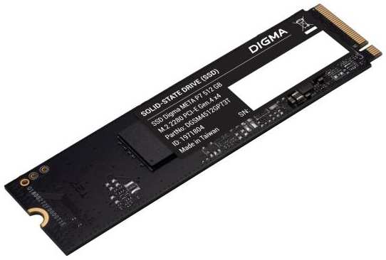 Накопитель SSD Digma PCIe 4.0 x4 512GB DGSM4512GP73T Meta P7 M.2 2280