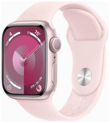 Смарт-часы Apple Watch Series 9 A2978 41мм OLED корп.розовый Sport Band рем.розовый разм.брасл.:S/M (MR933LL/A) 2034059374
