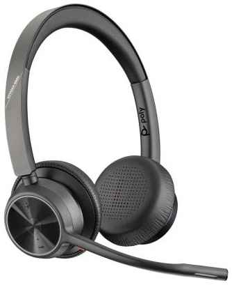 Plantronics Гарнитура беспроводная/ VOYAGER 4320 UC,V4320-M (COMPUTER& MOBILE) MICROSOFT TEAMS CERTIFIED, USB-A, STEREO BLUETOOTH HEADSET, WITHOUT CHARGE STA 2034061101