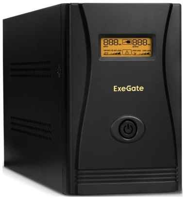 Источник бесперебойного питания Exegate SpecialPro Smart LLB-1000.LCD.AVR.C13.RJ.USB 1000VA Черный