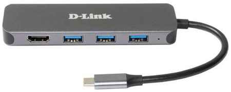 Концентратор USB Type-C D-Link DUB-2333/A1A 3 х USB 3.0 HDMI USB Type-C