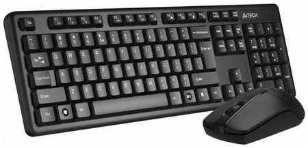 Клавиатура + мышь A4Tech 3330N клав:черный мышь:черный USB беспроводная Multimedia 2034067802