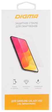 Защитное стекло для экрана Digma черный для Samsung Galaxy A52 2.5D 1шт. (DGG2SAA52A) 2034067830