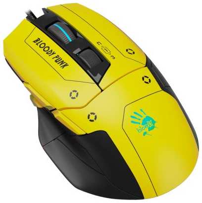Мышь A4Tech Bloody W70 Max Punk желтый/черный оптическая (10000dpi) USB (11but) 2034068657