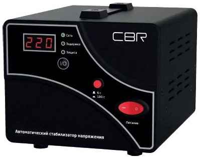 CBR Стабилизатор напряжения CVR 0207, 2000 ВА/1200 Вт, диапазон вход. напряж. 140–260 В, точность стабилизации 8%, LED-индикация, вольтметр, 2 евророз 2034070299
