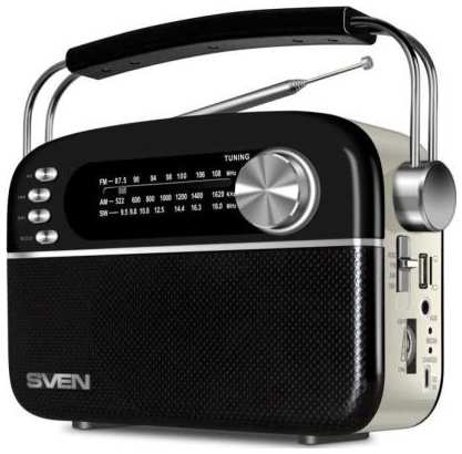 Радиоприёмник SVEN SRP-505 чёрный (4 Вт, FM/AM/SW, USB, SD/microSD, Bluetooth, 1200 мАч) 2034071286