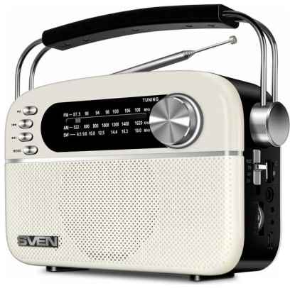 Радиоприёмник SVEN SRP-505 белый (4 Вт, FM/AM/SW, USB, SD/microSD, Bluetooth, 1200 мАч) 2034071288