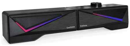 Саундбар-Акустическая система 2.0 ExeGate Allegro 170 (питание USB, Bluetooth, 2х3Вт (6Вт RMS), 60-20000Гц, цвет черный, RGB подсветка, с возможностью 2034075596