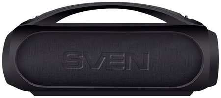 Мобильные колонки Sven PS-380 2.0 чёрные (2x20W, IPx5, USB, Bluetooth, FM-радио, LED-подсветка, ручка, 3000 мA ) 2034075637
