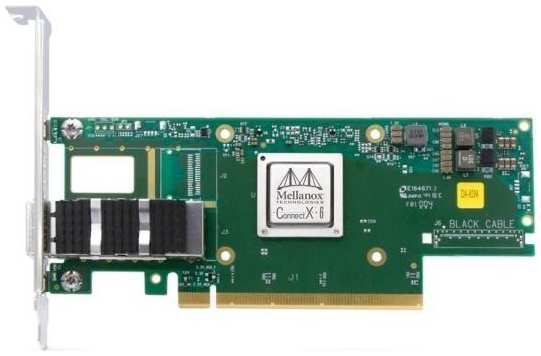 Mellanox MCX653105A-ECAT-SP ConnectX®-6 VPI adapter card, 100Gb/s (HDR100, EDR IB and 100GbE), single-port QSFP56, PCIe3.0/4.0 x16, tall bracket, single pack 2034075811