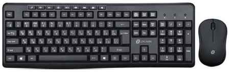 Oklick Клавиатура + мышь Оклик 225M клав:черный мышь:черный USB беспроводная Multimedia 2034076379
