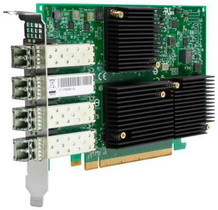LSI Logic Emulex LPe31004-M6 Gen 6 (16GFC), 4-port, 16Gb/s, PCIe Gen3 x8, LC MMF 100m, трансивер установлен, Upgradable to 32GFC (011377) {5} 2034078421