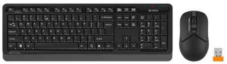 Клавиатура + мышь A4Tech Fstyler FG1012 клав:черный/серый мышь:черный USB беспроводная Multimedia 2034081135