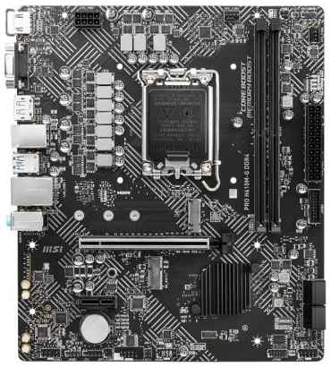 Материнская плата MSI PRO H610M-G DDR4 Socket 1700 H610 2xDDR4 1xPCI-E 16x 1xPCI-E 1x 4xSATA III mATX Retail 2034081385