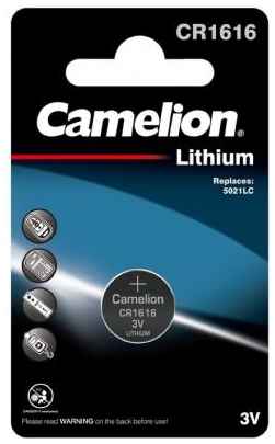 Camelion CR1616 BL-1 (CR1616-BP1, батарейка литиевая,3V) (1 шт. в уп-ке) 2034082512