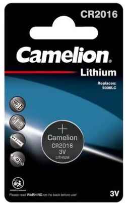 Camelion CR2016 BL-1 (CR2016-BP1, батарейка литиевая,3V) (1 шт. в уп-ке) 2034082518