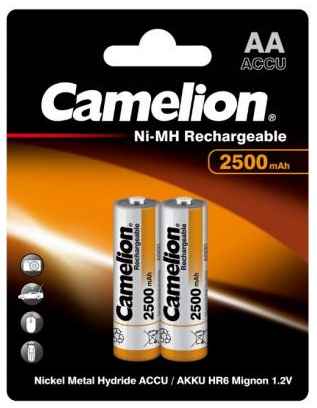 Camelion AA-2500mAh Ni-Mh BL-2 (NH-AA2500BP2, аккумулятор,1.2В) (2 шт. в уп-ке) 2034082542