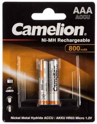 Camelion AAA- 800mAh Ni-Mh BL-2 (NH-AAA800BP2, аккумулятор,1.2В) (2 шт. в уп-ке) 2034082544