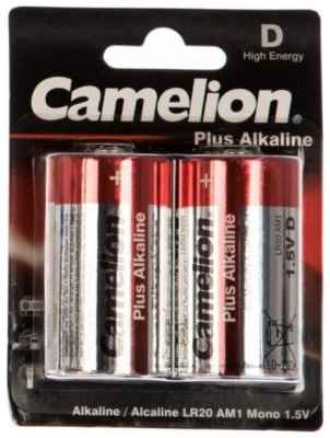 Camelion..LR20 Plus Alkaline BL-2 (LR20-BP2, батарейка,1.5В) (2 шт. в уп-ке) 2034082577