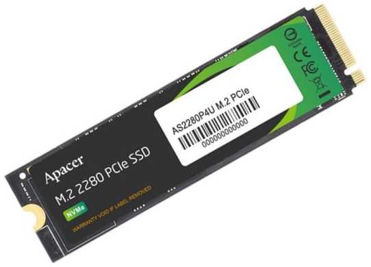 Apacer SSD AS2280P4U 256Gb M.2 PCIe Gen3x4, R3500/W1200 Mb/s, MTBF 1.8M, 3D NAND, NVMe, Retail (AP256GAS2280P4U-1) 2034084586